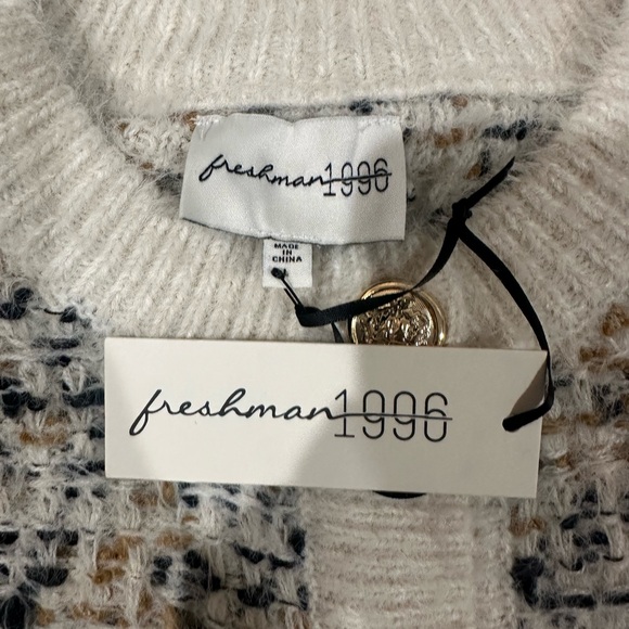 NEW Freshman 1996 Women’s tweed fuzzy sweater and skirt set Large - Picture 6 of 9